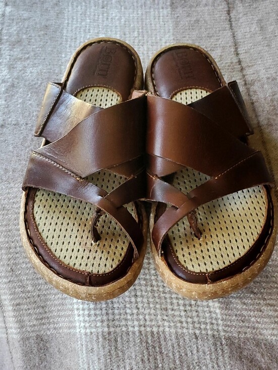 Born Shoes - Born Brown Leather Sandals